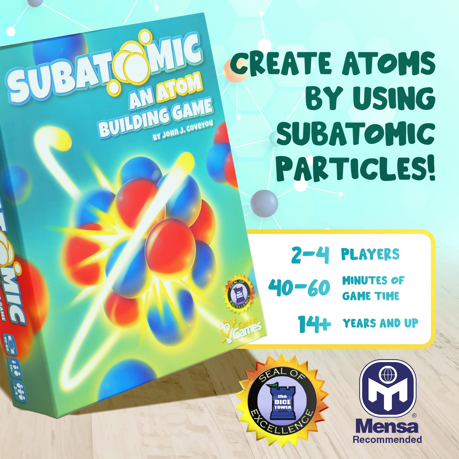Subatomic: an Atom Building Game (2nd Edition) | A Chemistry Game About Eleme…
