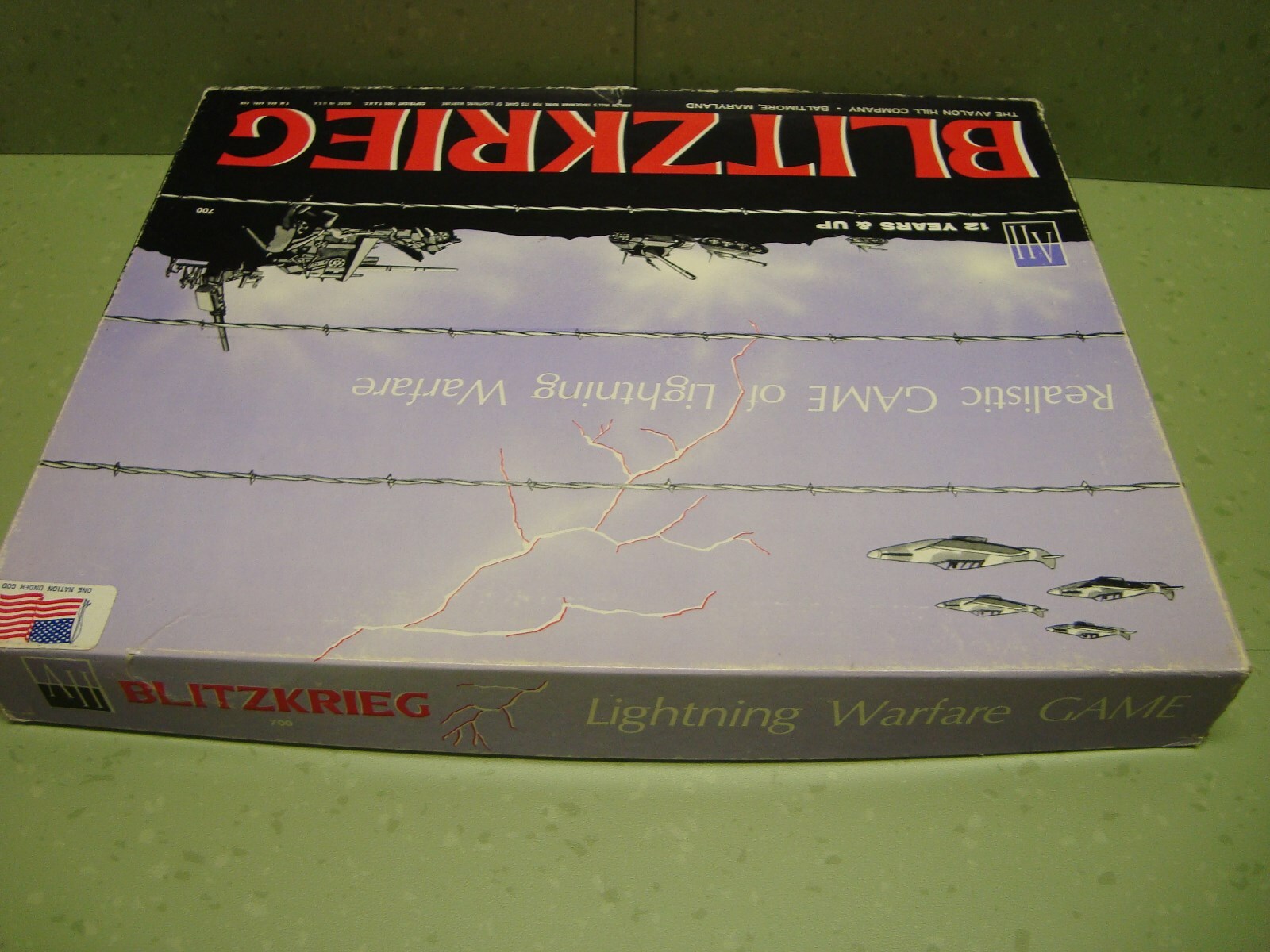 1965 Blitzkrieg Lightning Warfare Game The Avalon Hill Company Partially Punched