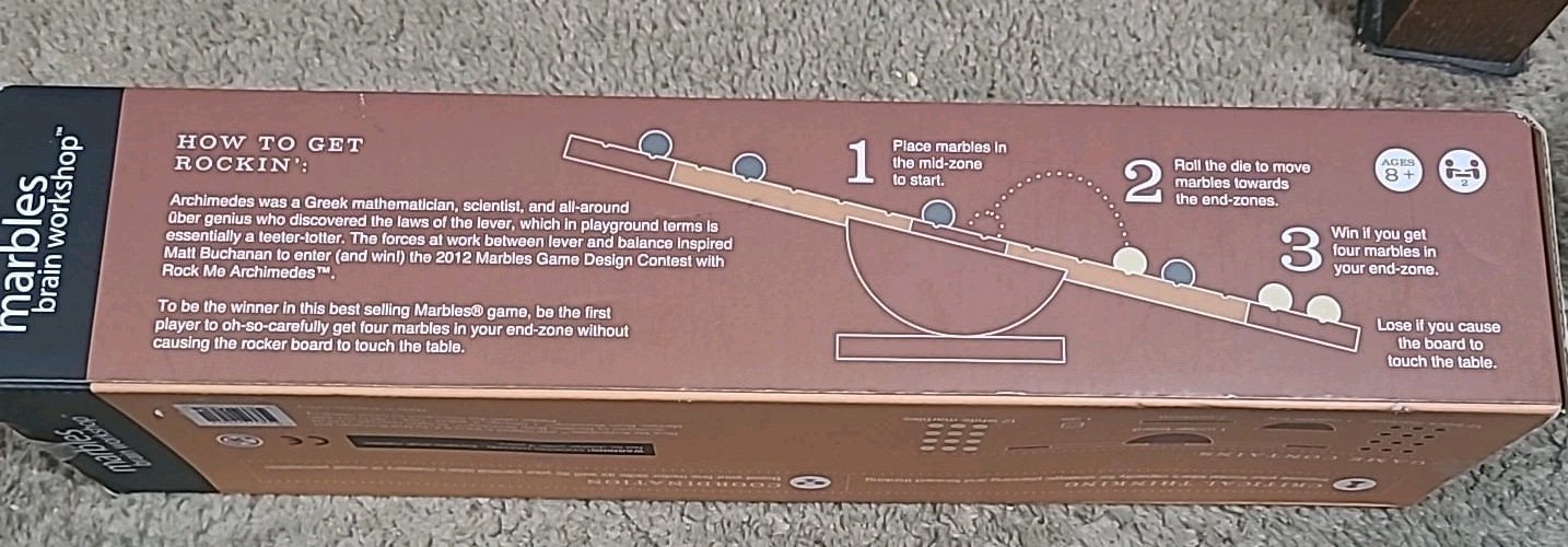 ROCK ME ARCHIMEDES Strategic Wooden Board Game By Marbles: Brain Workshop New