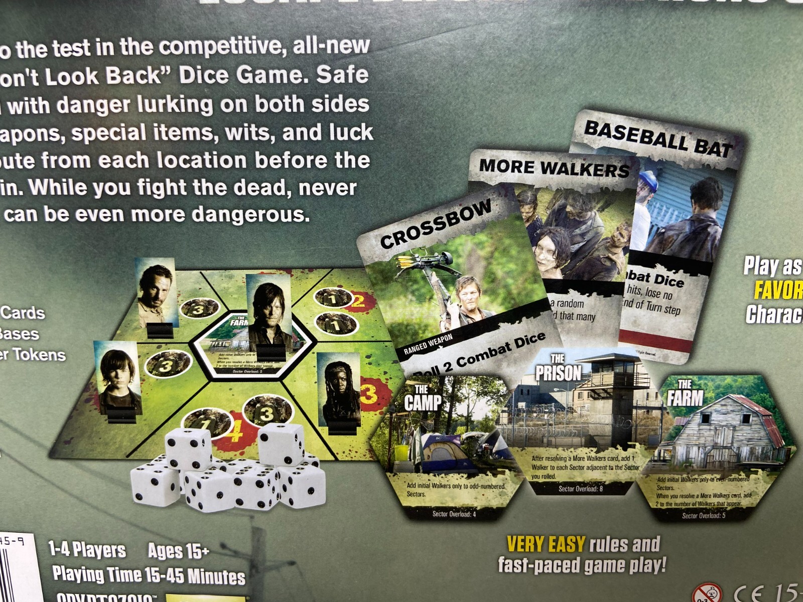 AMC The Walking Dead Don’t Look Back Dice Board Game New Open Box
