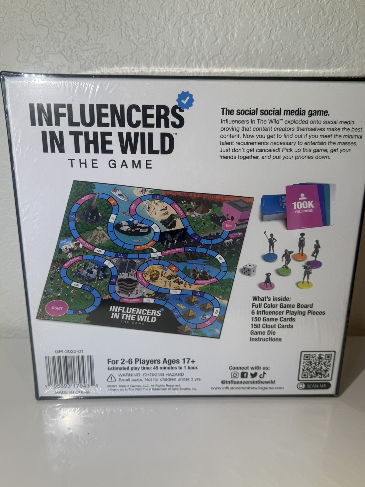 Influencers in the Wild The Game Social Media Board Game for 2-6 Players New NIB