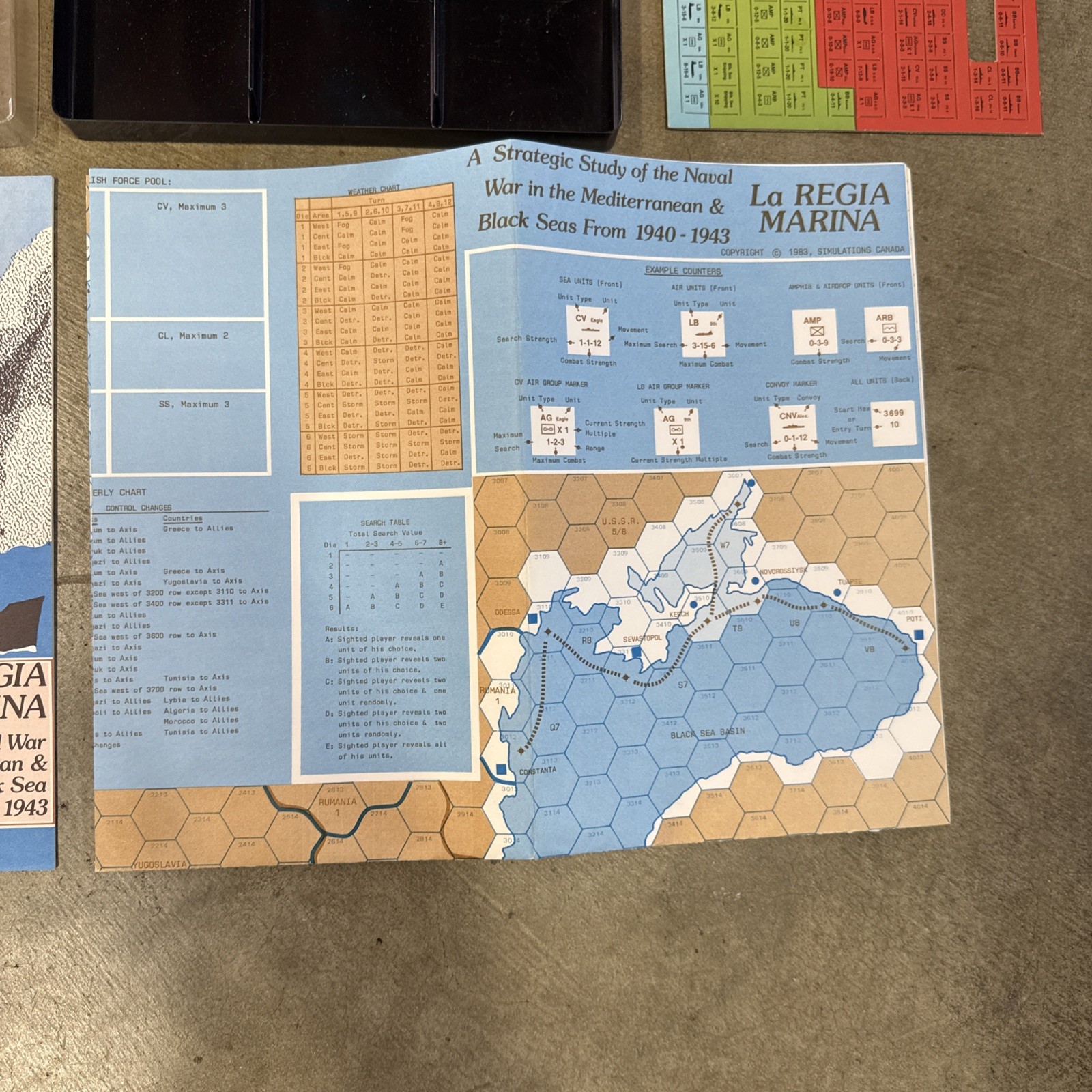 Vinytage 1983 War Game La Regia Marina Simulations Canada Mostly Unpunched