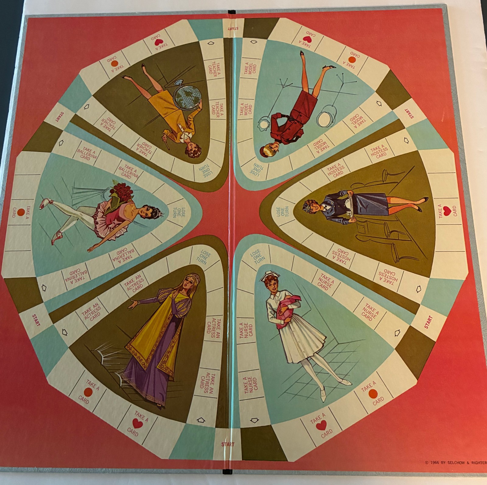 Vtg 1966 What Shall I Be? Career Girls Board Game Complete Selchow Righter