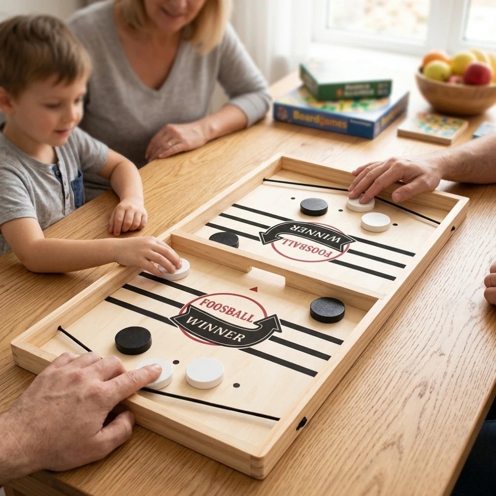 Fast Sling Puck Game Tabletop Hockey Foosbll Board Game Kids Family Party Toy
