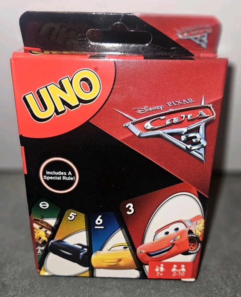 UNO Disney Pixar Cars 3 Card Game NEW Lightning McQueen