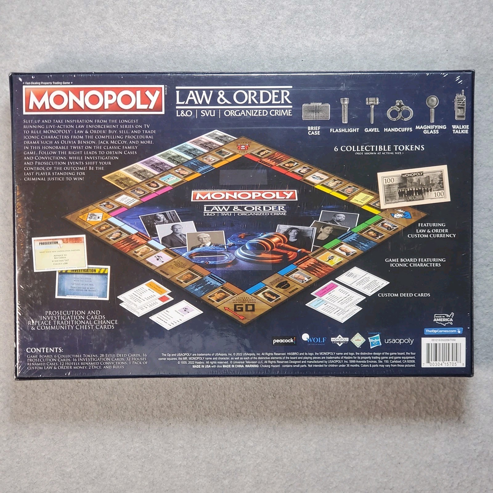 Monopoly Law and Order SVU Organized Crime Board Game SEALED Hasbro USAopoly