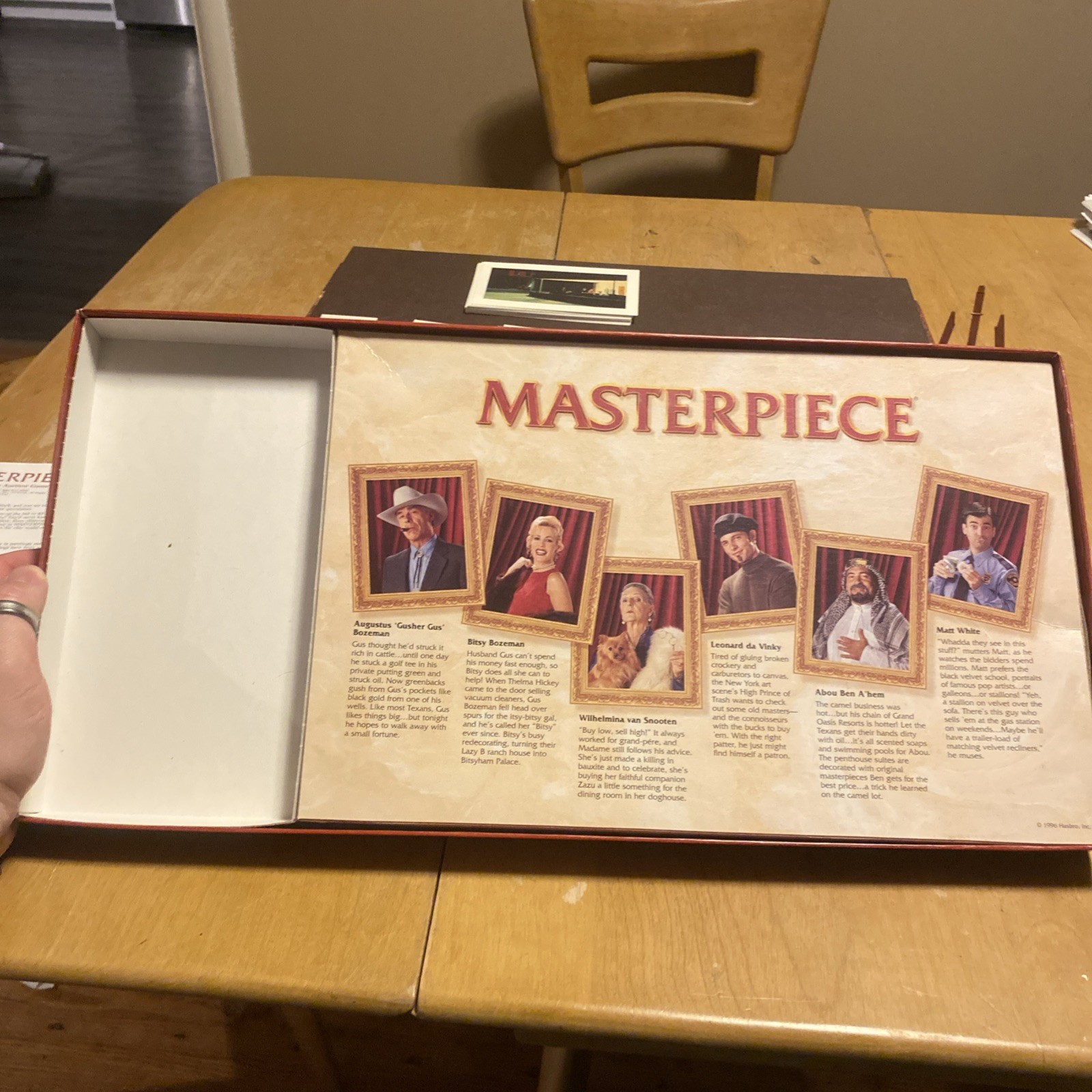 COMPLETE W/O EASEL 1996 Masterpiece Classic Art Auction Parker Brothers Game