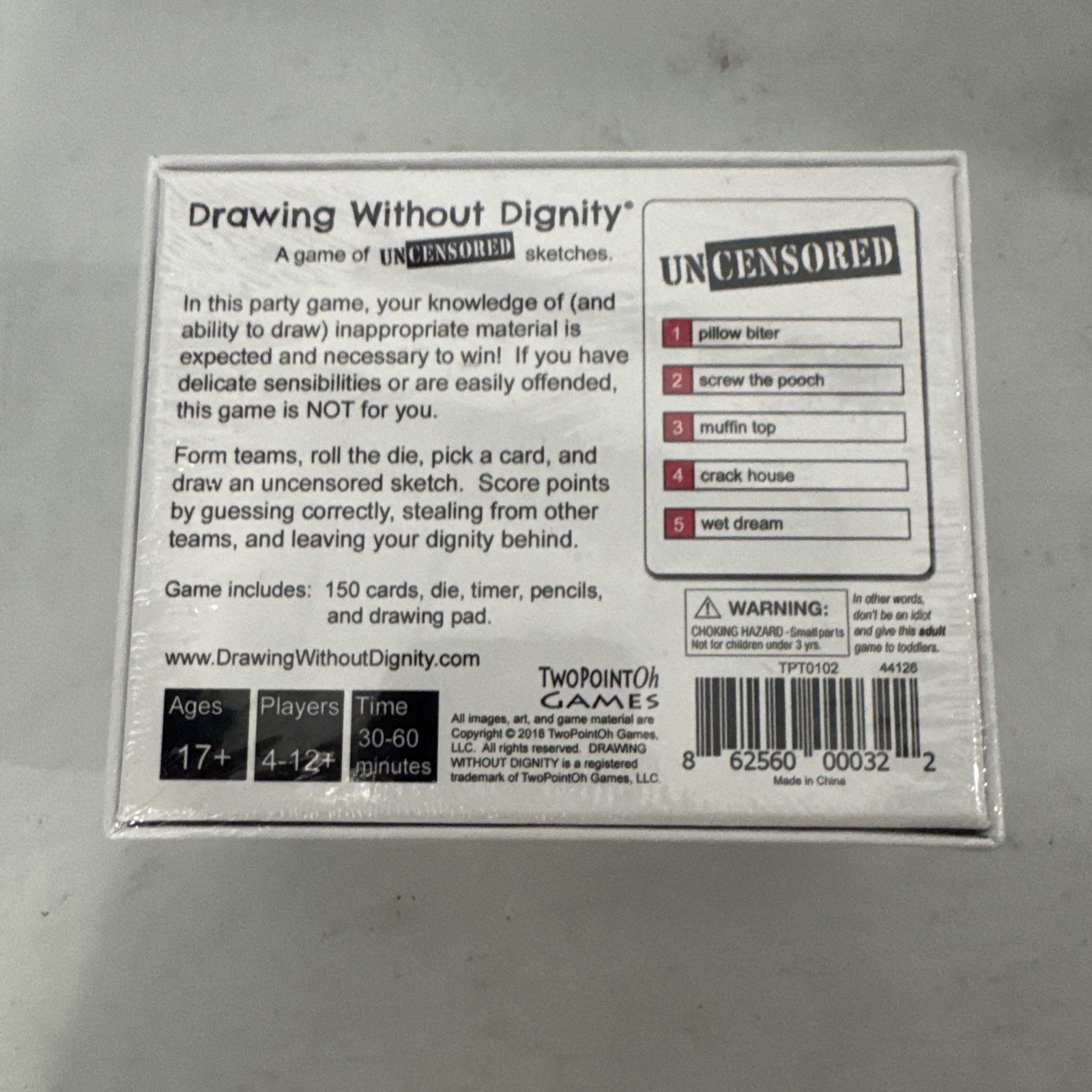 Drawing Without Dignity Game Uncensored Sketches Ages 17+ NEW Sealed