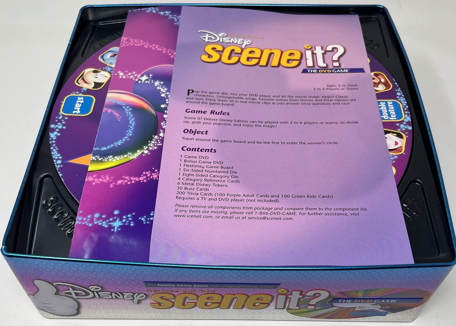 Disney Scene It Deluxe Edition Tin – Screenlife – 2005 – Complete