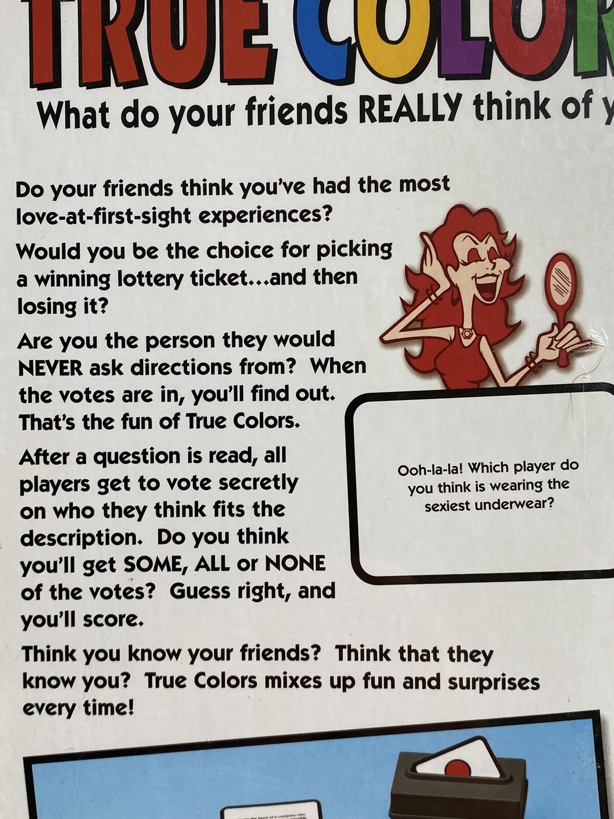 True Colors What Do Your Friends Really Think Of You Adult Game 2005 Pressman