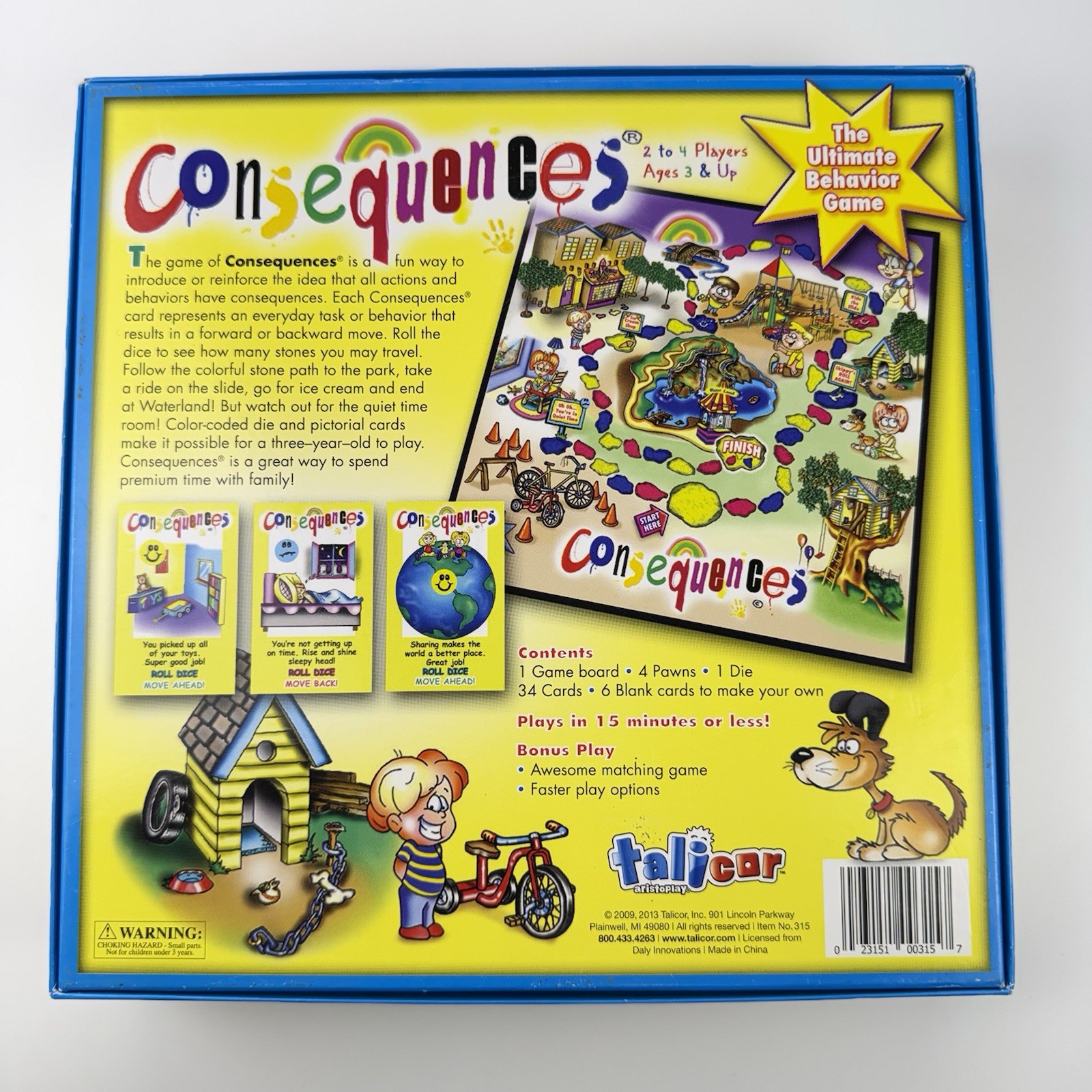 Talicor Consequences – The Ultimate Behavior Board Game for Preschoolers Age 3+