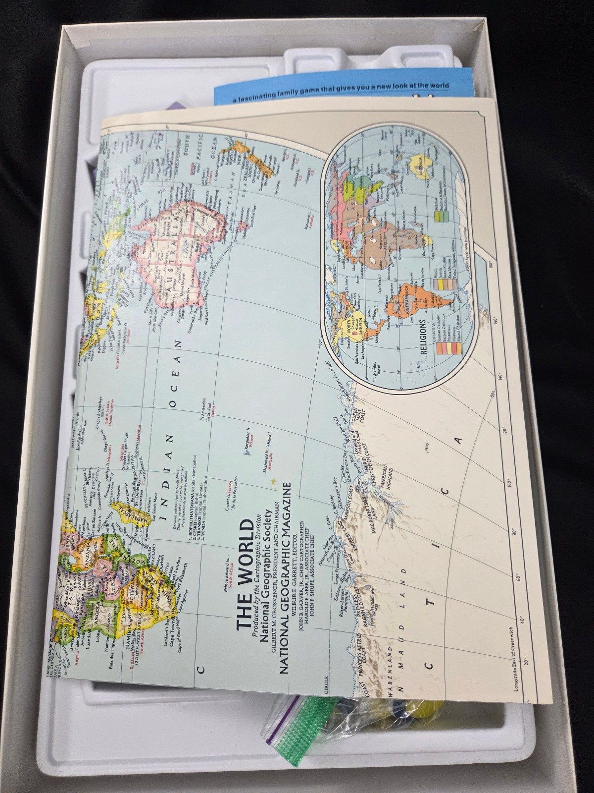 Complete National Geographic Global Pursuit Geography Board Game 1987 USA
