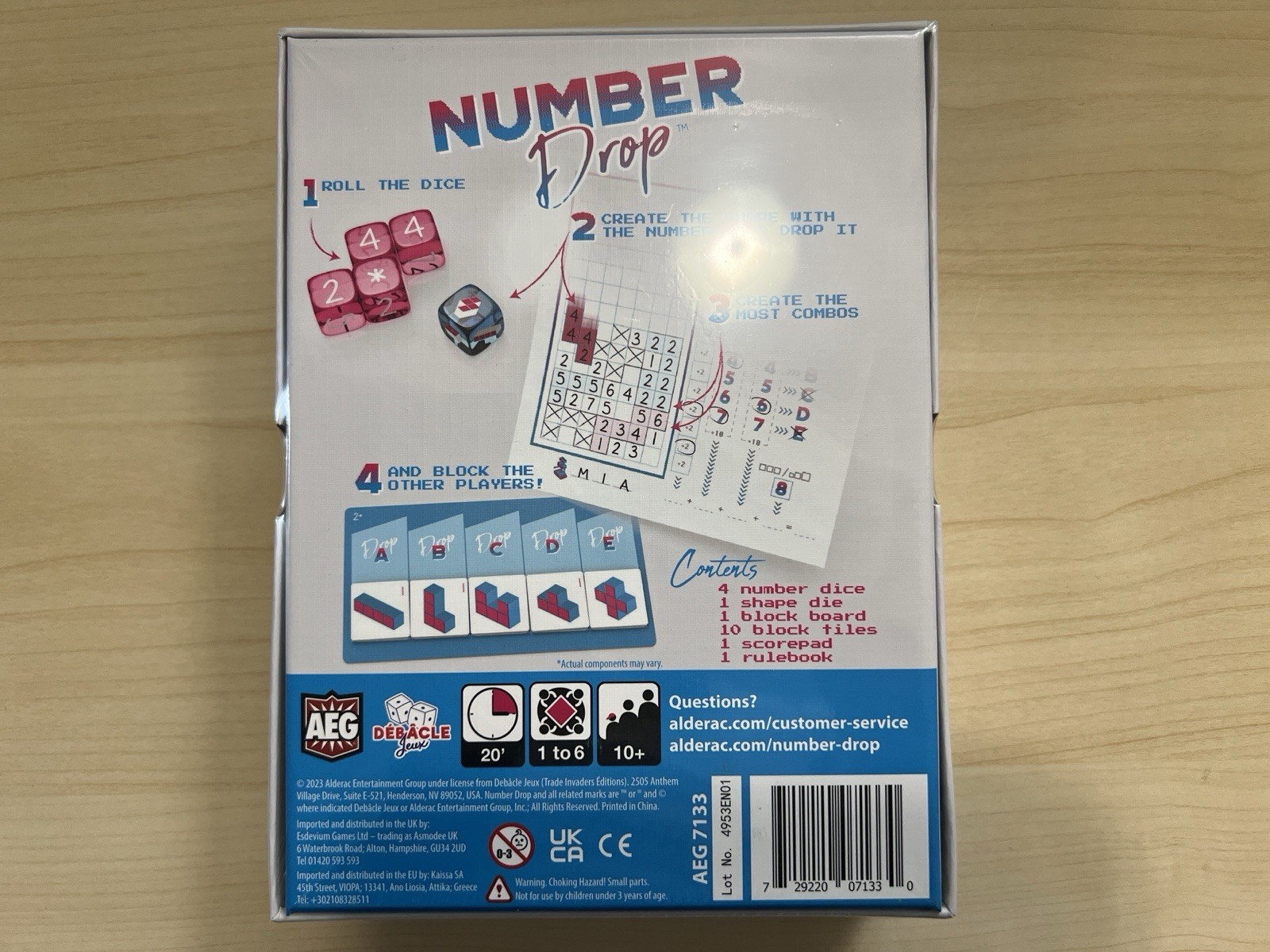 [new] Number Drop Retro Roll & Write Video Game Theme AEG