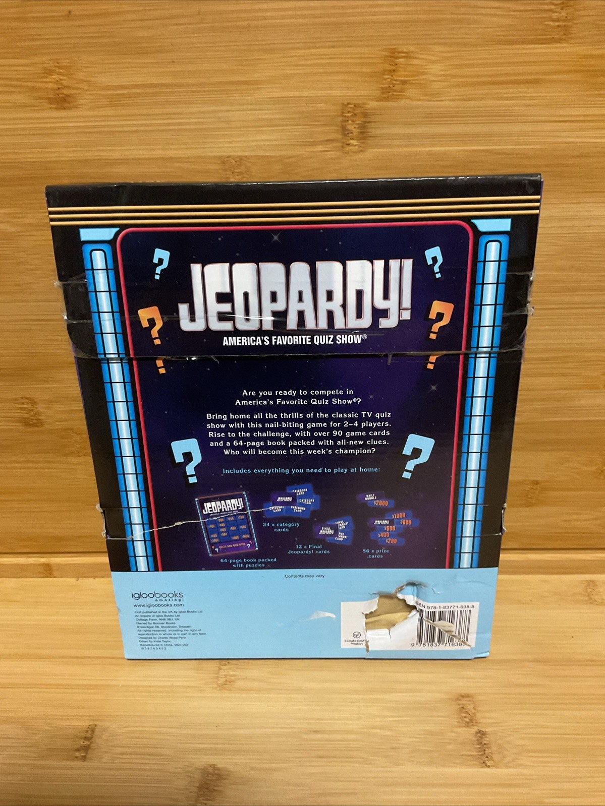 Jeopardy! America’s Favorite Quiz Show Board Game Complete Set New In Open Box.