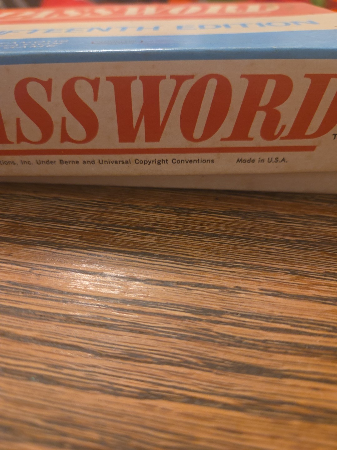 Vintage 1970 MB Milton Bradley Password 15th Edition no. 4260
