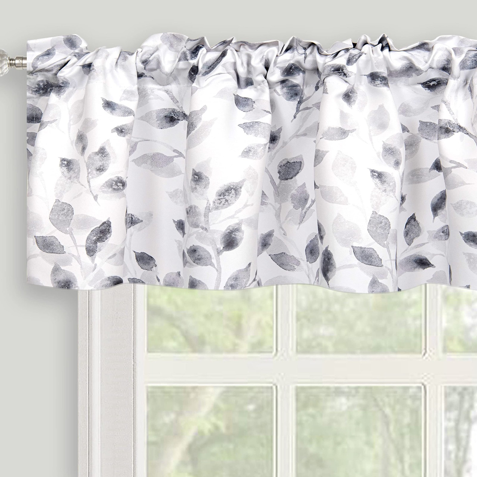 Inselnwald Gray and White Floral Printed 52″W x 14″L (Pack of 1), Grey