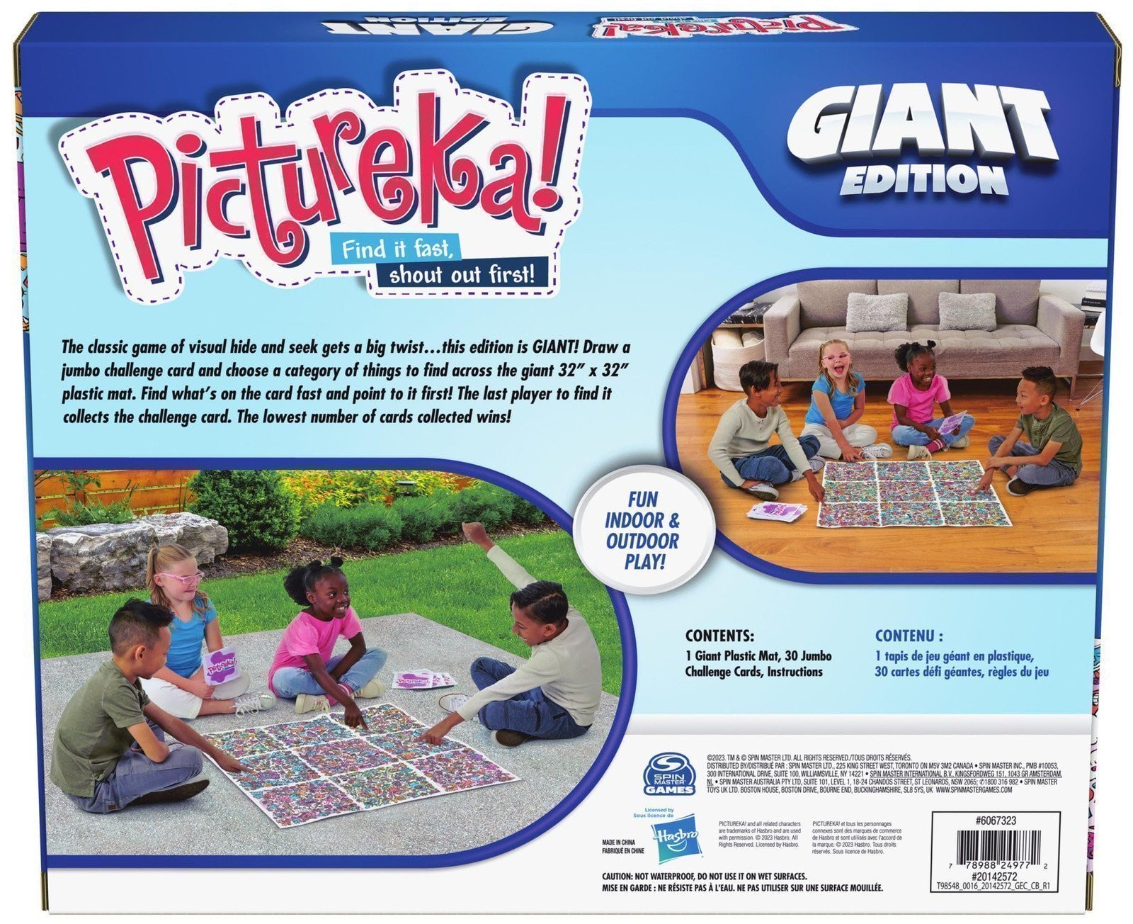 Pictureka Giant Edition Family Game with Oversized Mat Indoor Outdoor Fun