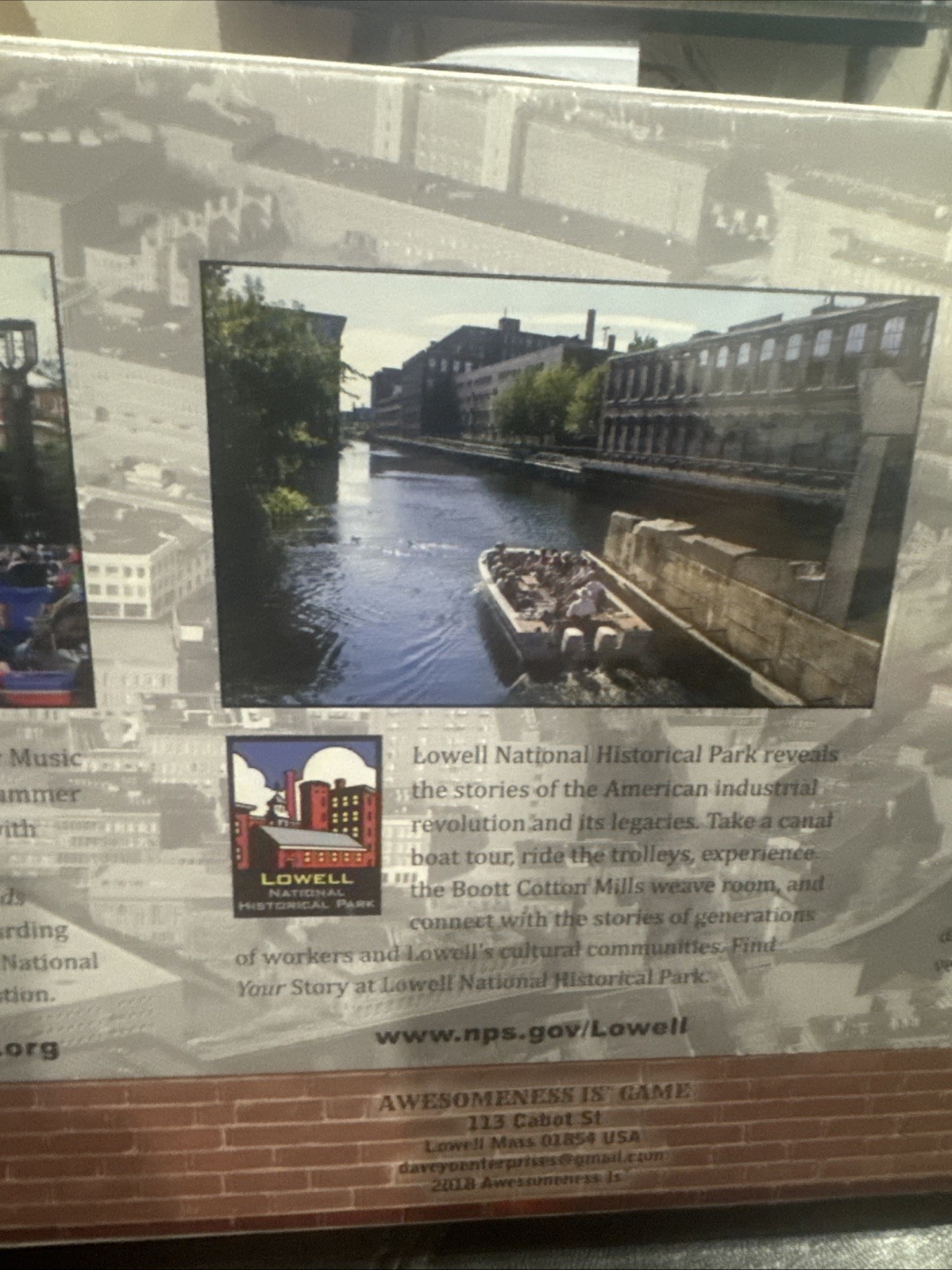 Awesomeness is Lowell Massachusetts Commemorative Board Game NEW 2018 Sealed