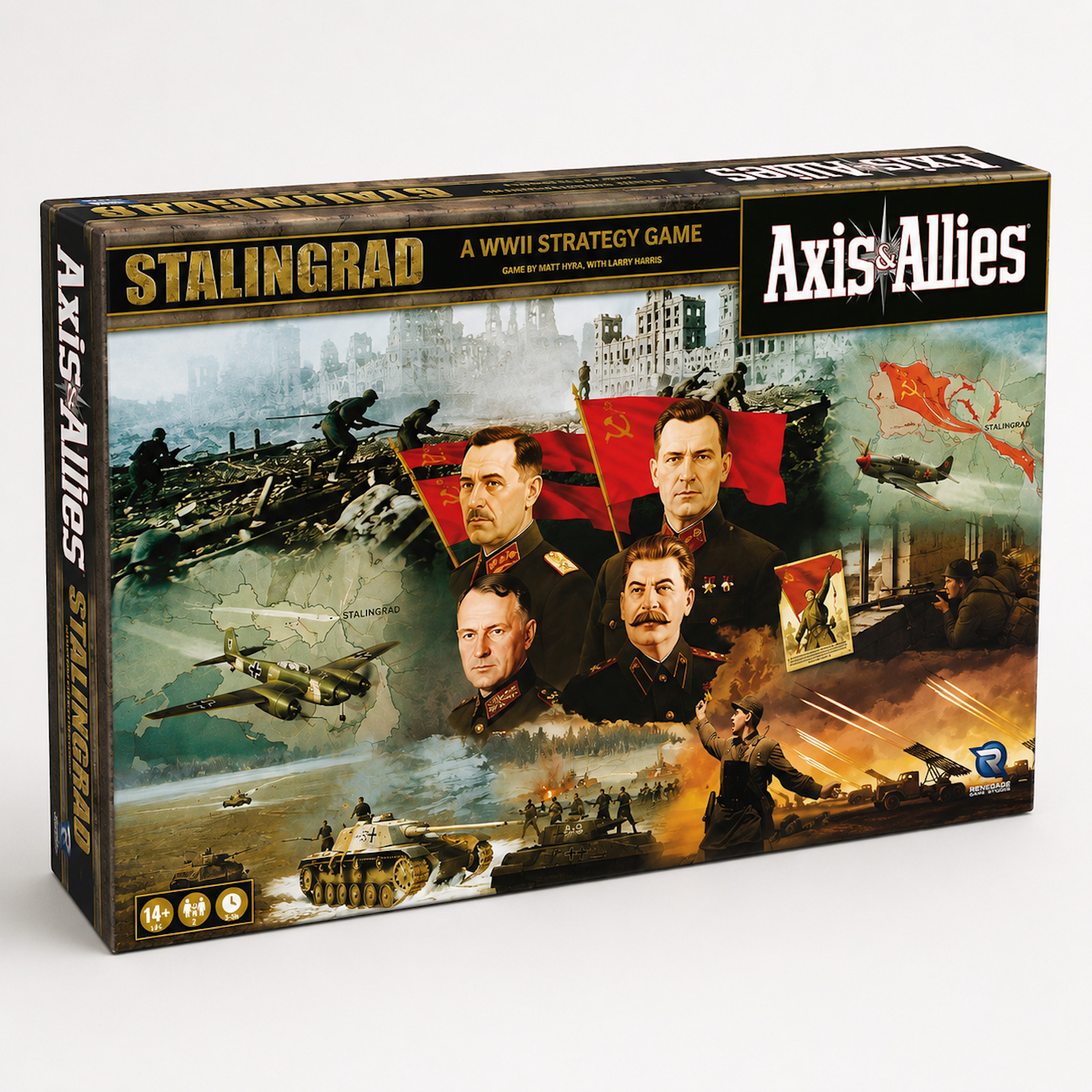 Axis & Allies Stalingrad WWII Strategy Board Game 150+ Miniatures 2-Player NIB