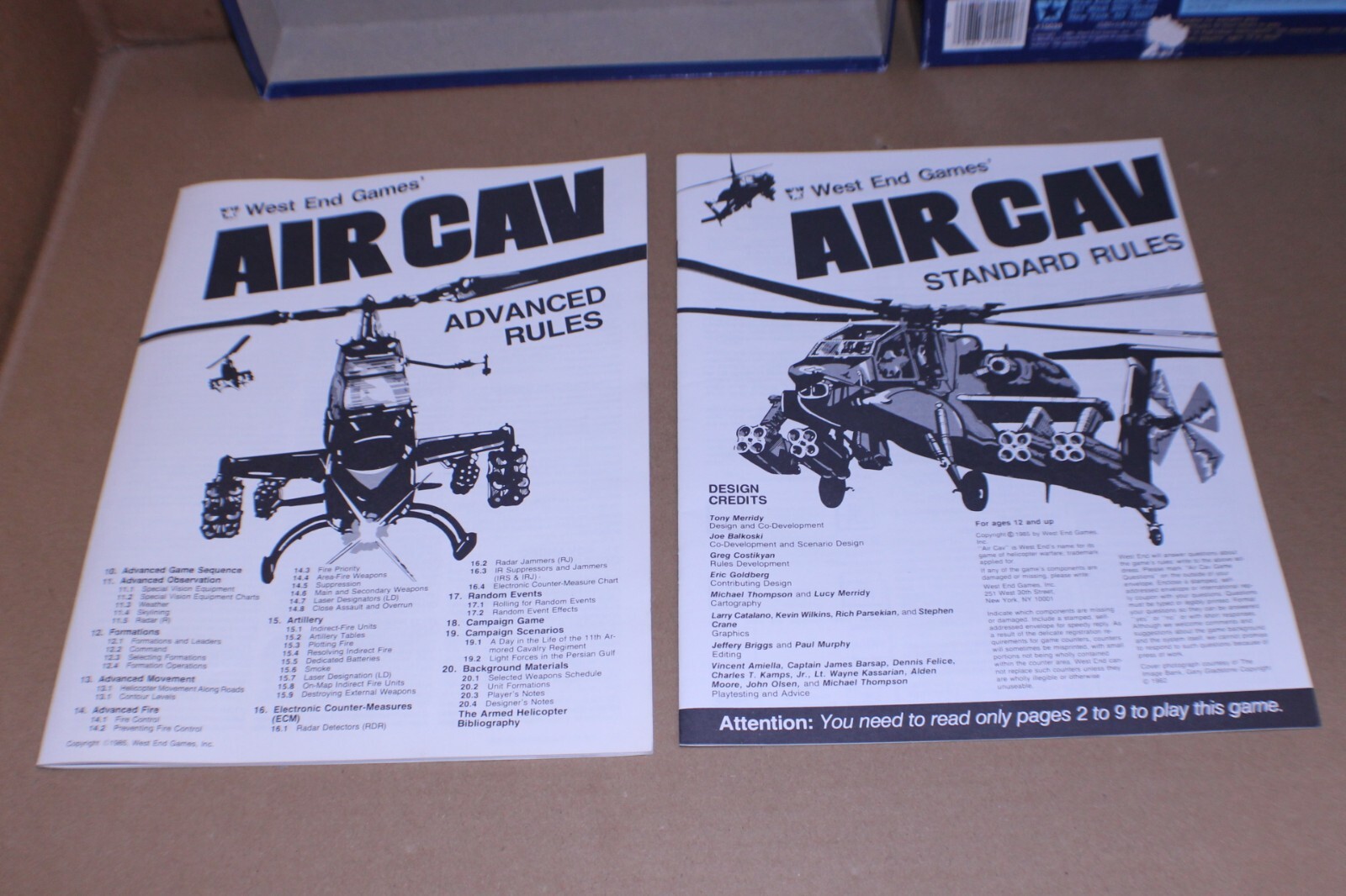 USED, AS-IS / AIR CAV Helicopter Warfare in the 80’s West End Games
