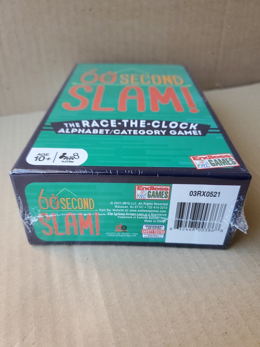 Endless Games 60 second Slam Race The Clock Alphabet Game 10+ Brand New