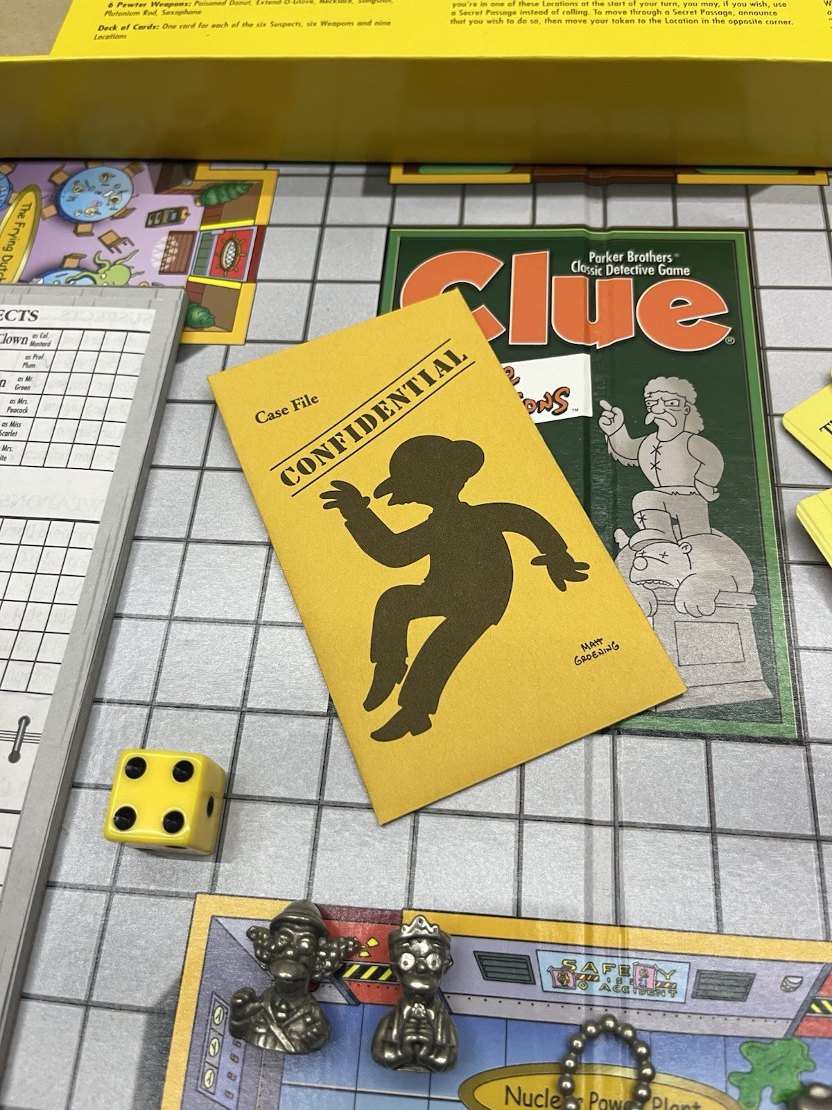 THE SIMPSONS Edition Clue Board Game 2000 First Edition Complete