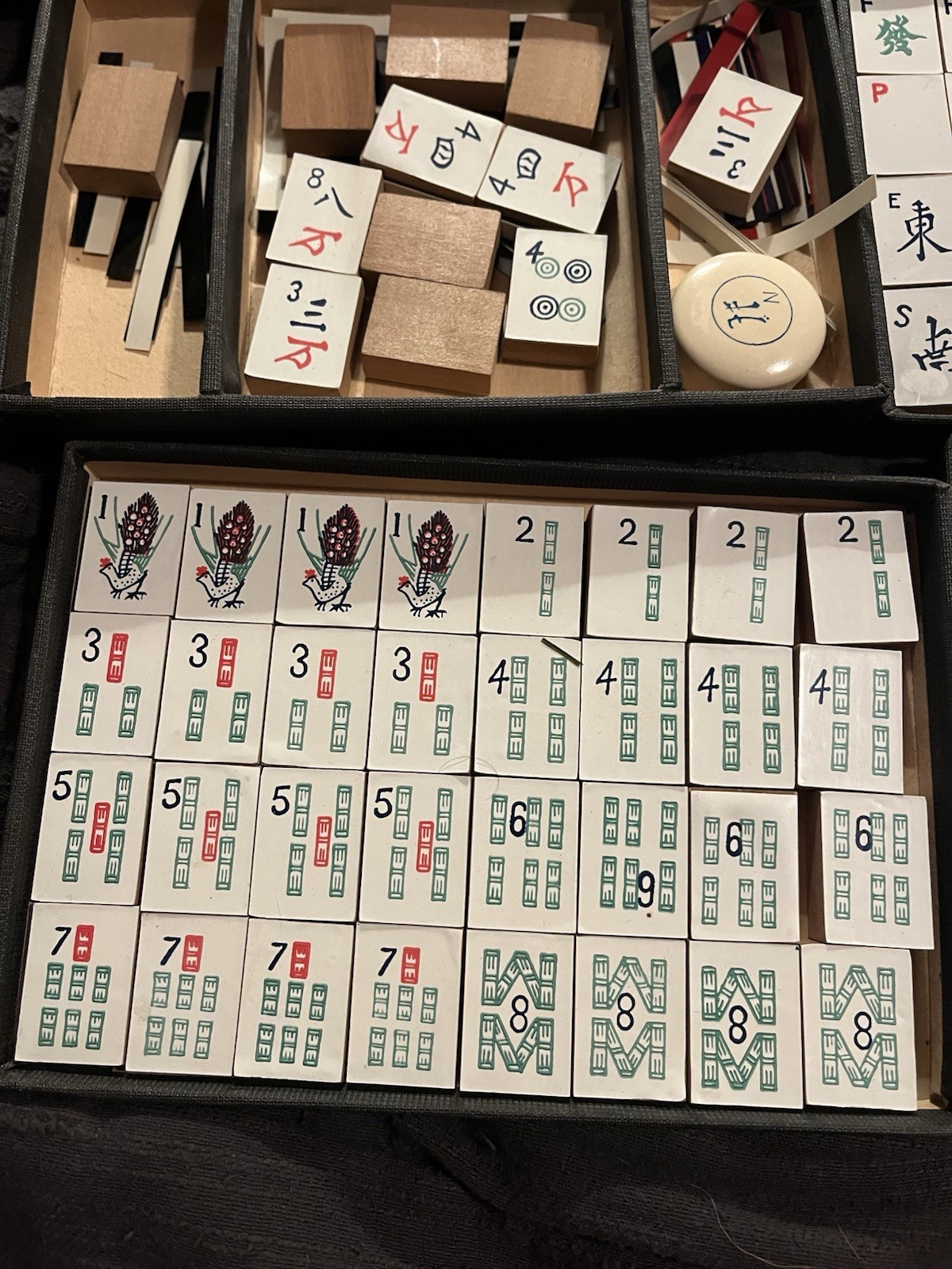 1920s Hillson’s Mandarin Game Ma Cheuck w/many Board+ Pieces and Ma-Jung Manual