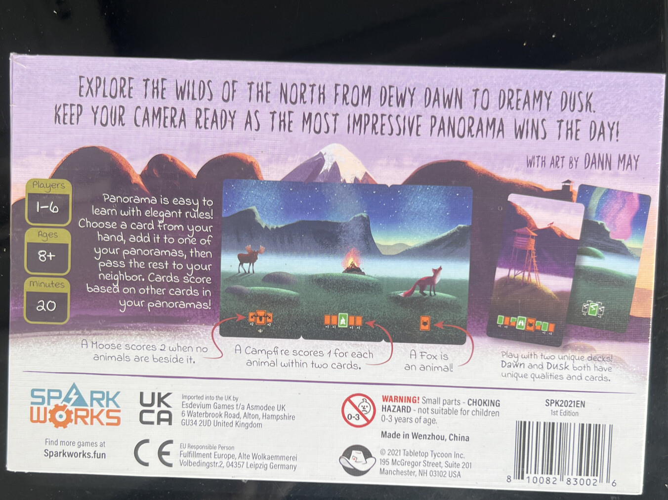 Panorama 2021 Spark Works Board game NIB 1-6 Players Ages 8+ 20 Min games 