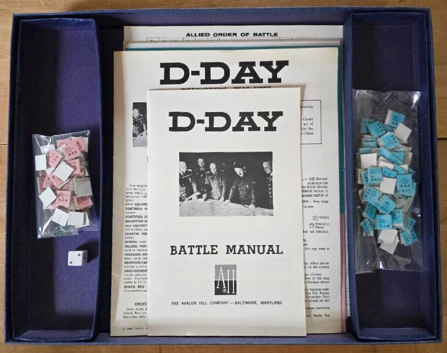 D-Day A World War II Invasion Game 1965 Avalon Hill #508