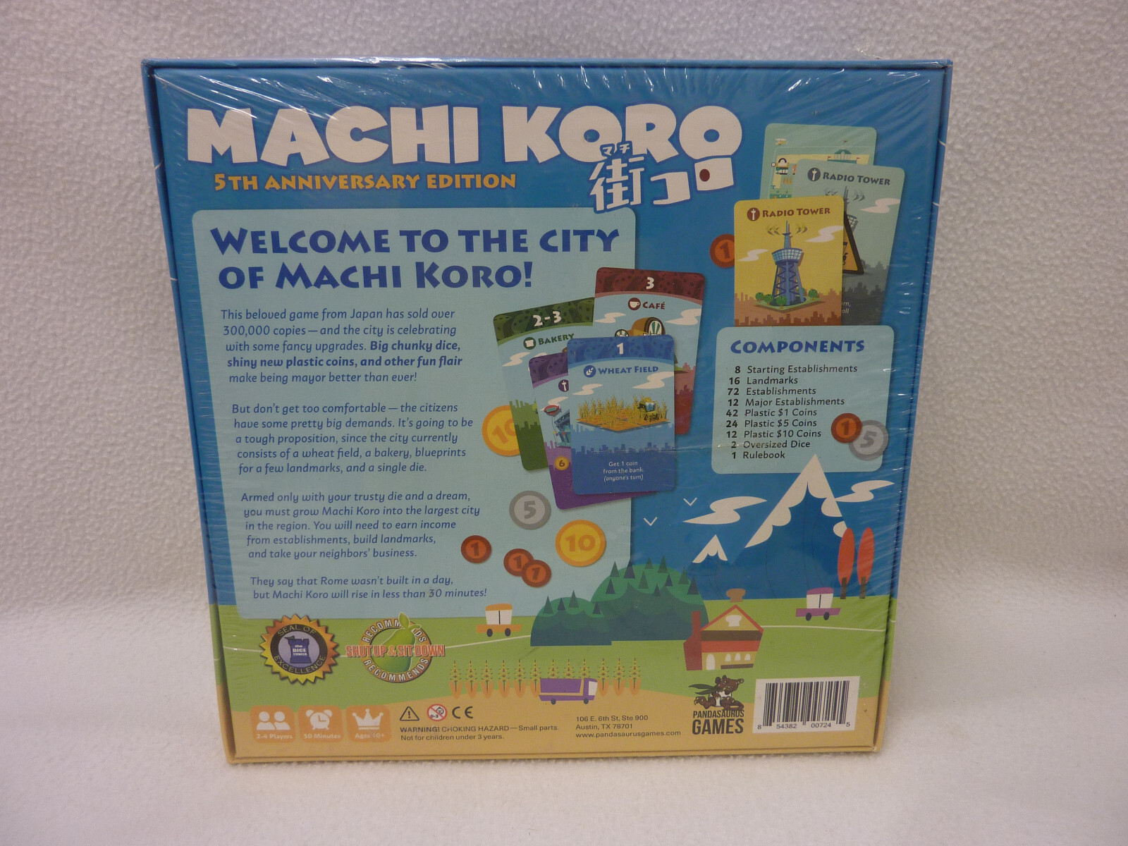 MACHI KORO 5th ANNIVERSARY EDITION BOARD CARD GAME PANDASAURUS NEW SEALED