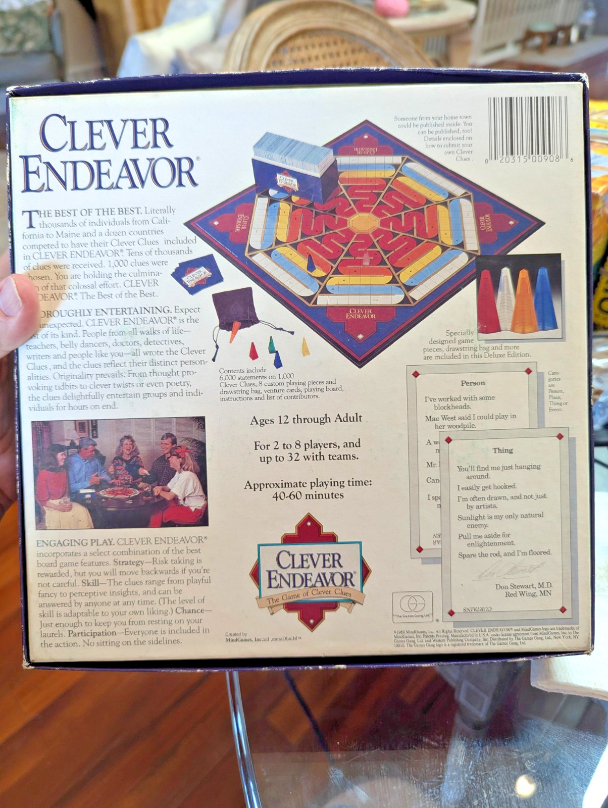 CLEVER ENDEAVOR Deluxe Edition Master Game 100% COMPLETE 1989 VINTAGE CEDE2