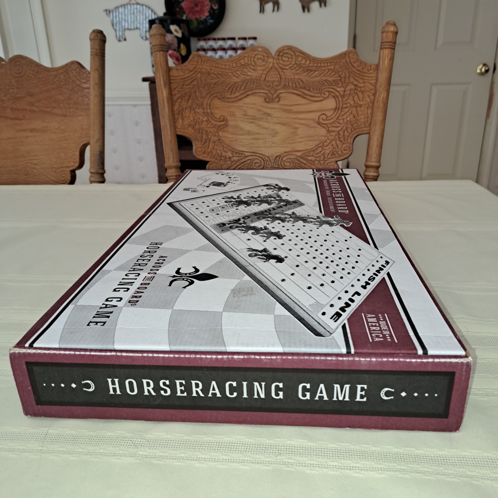 Across The Board Horse Racing Horseracing Game Handcrafted Wood Board, 2007, NIB
