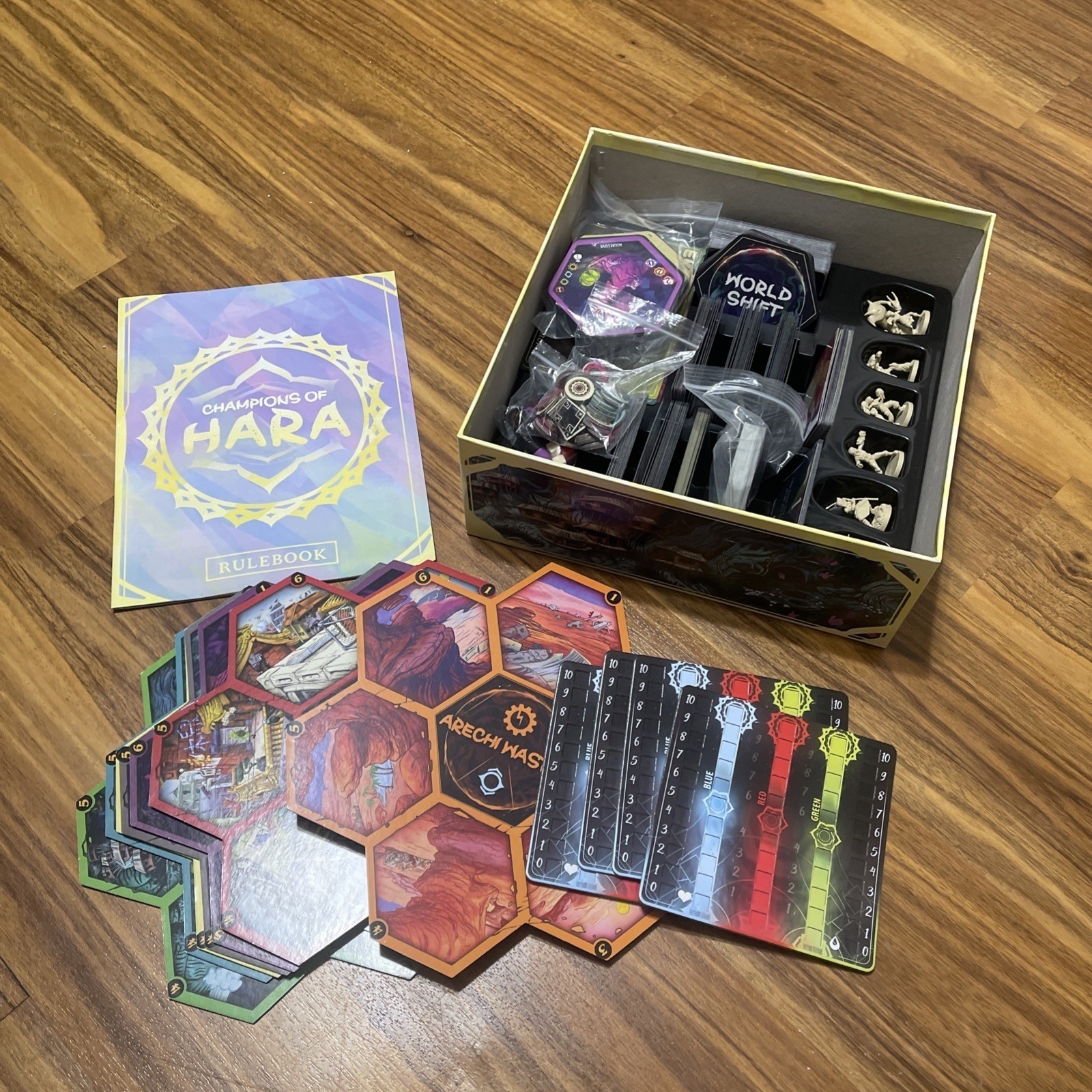 Champions of Hara- Chaos Of Hara- Ame Corrupted Afflicition Board Game Lot