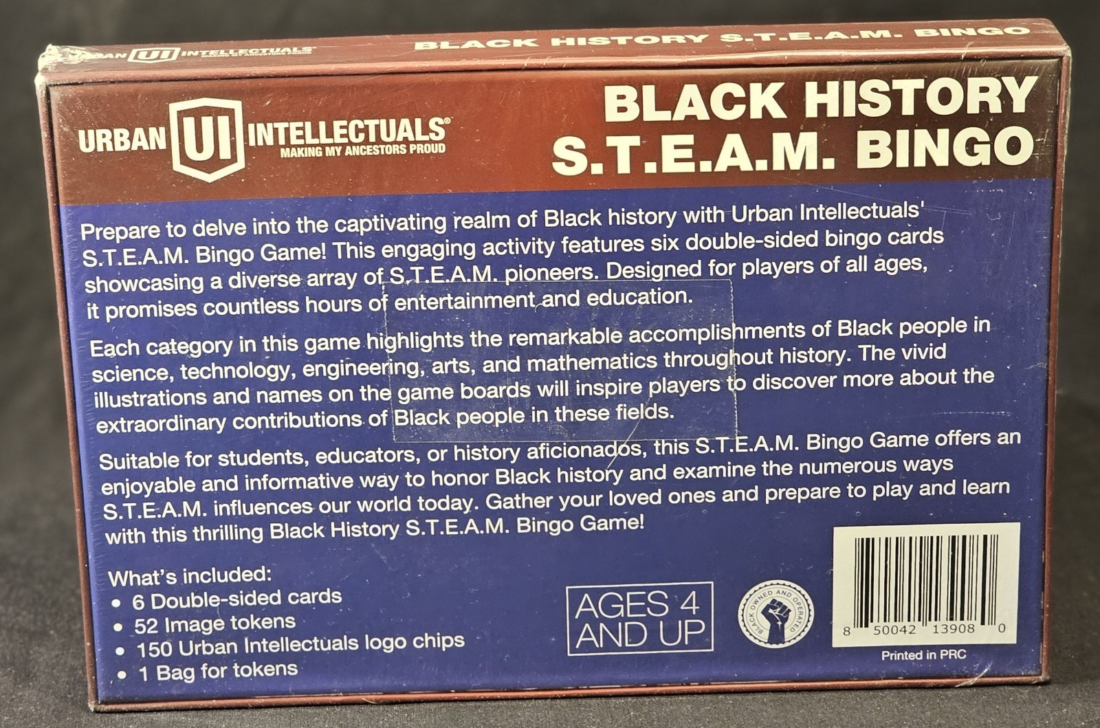Black History S.T.E.A.M. Bingo Game Urban Intellectuals’ Sealed New