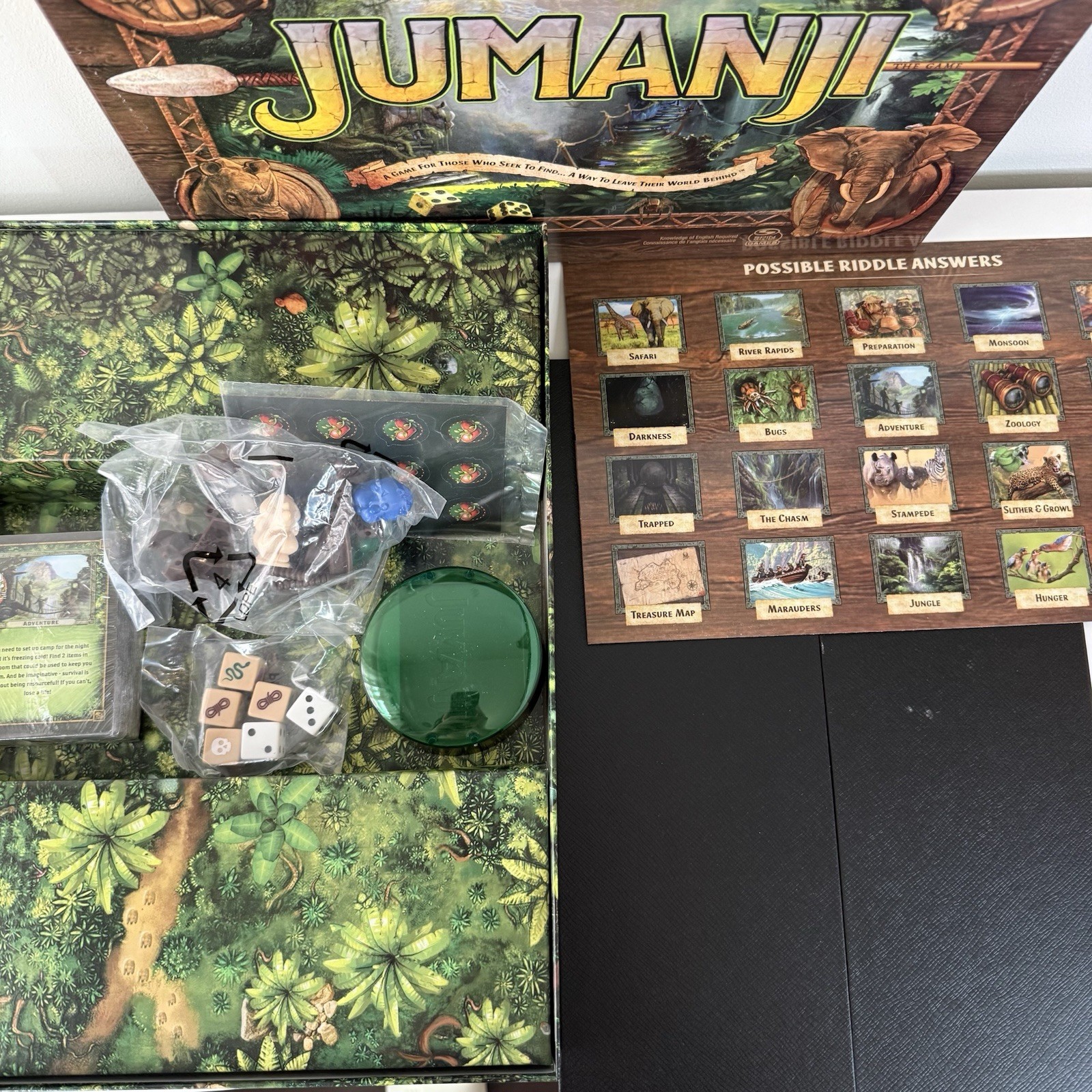 Jumanji The Game: The Classic Scary Adventure Family Board Game COB Never Used