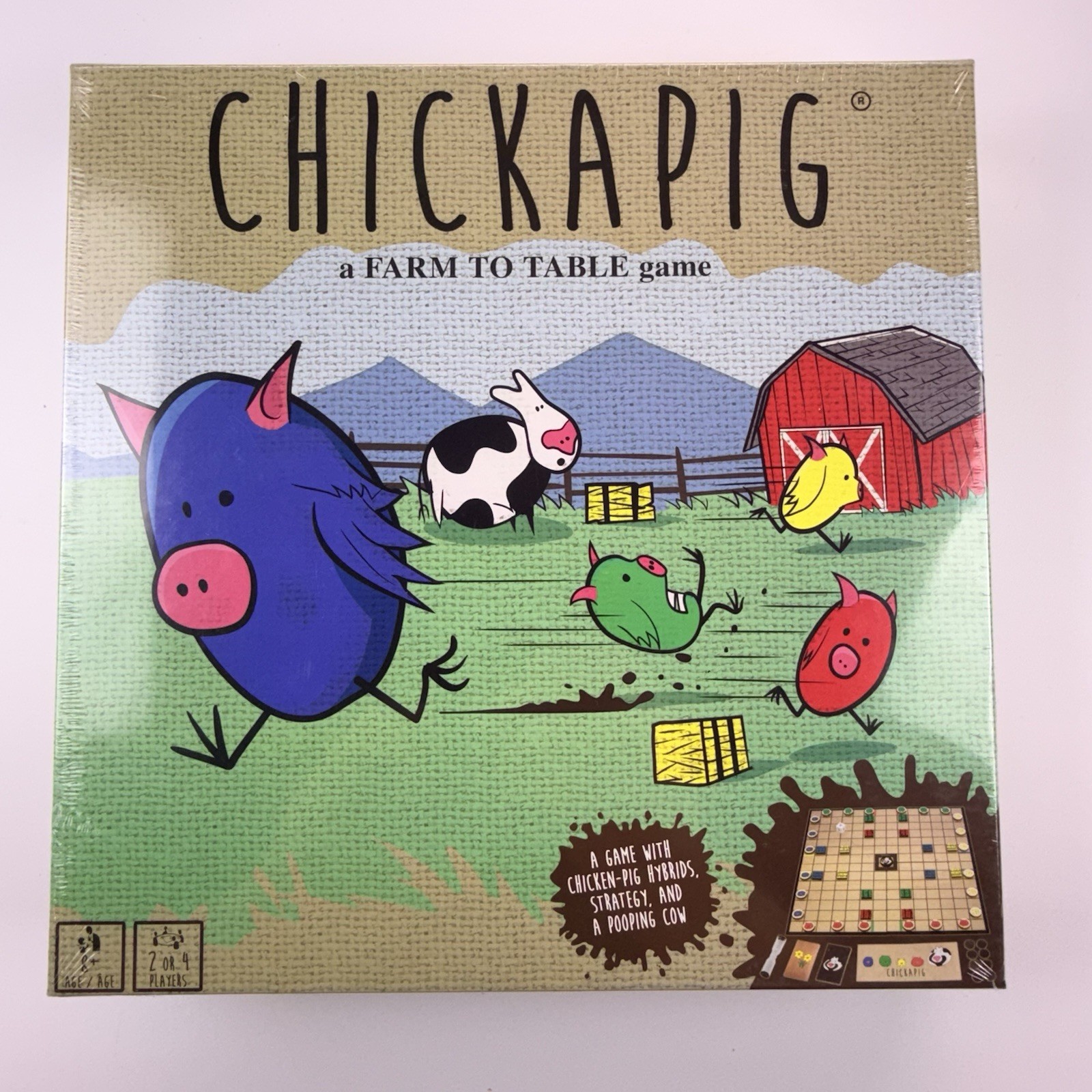 Chickapig A Farm to Table Board Game Strategy 8+2-4 Players New Sealed
