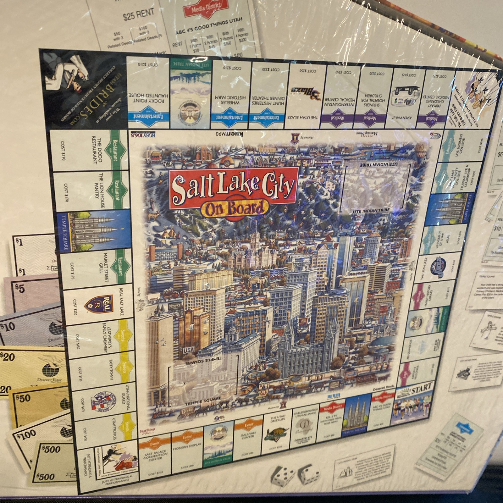 Salt Lake City On Board Game Monopoly Sealed