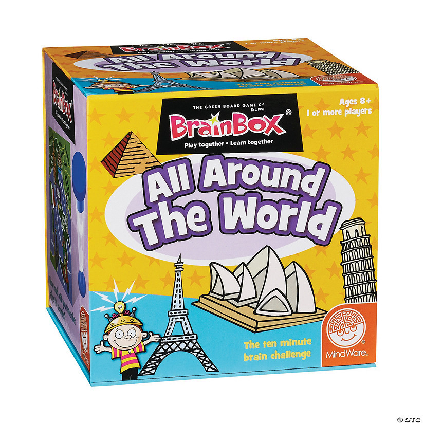 Game Brain Box All Around The World – 1 or more players MindWare Ages 8+ NEW