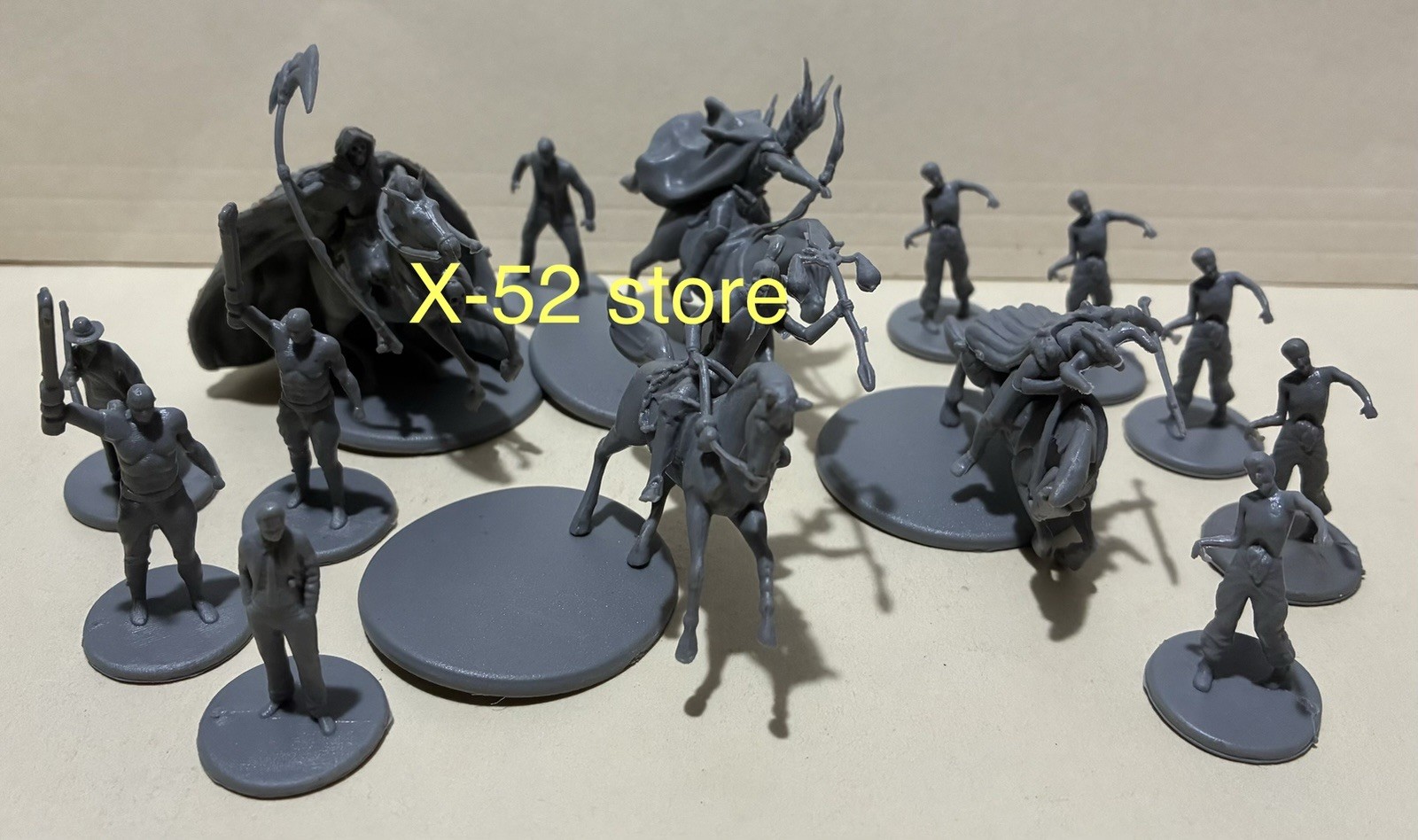 Secrets of Lost Tomb game 16 miniature figure set Great Apocalypse 4 Horsemen