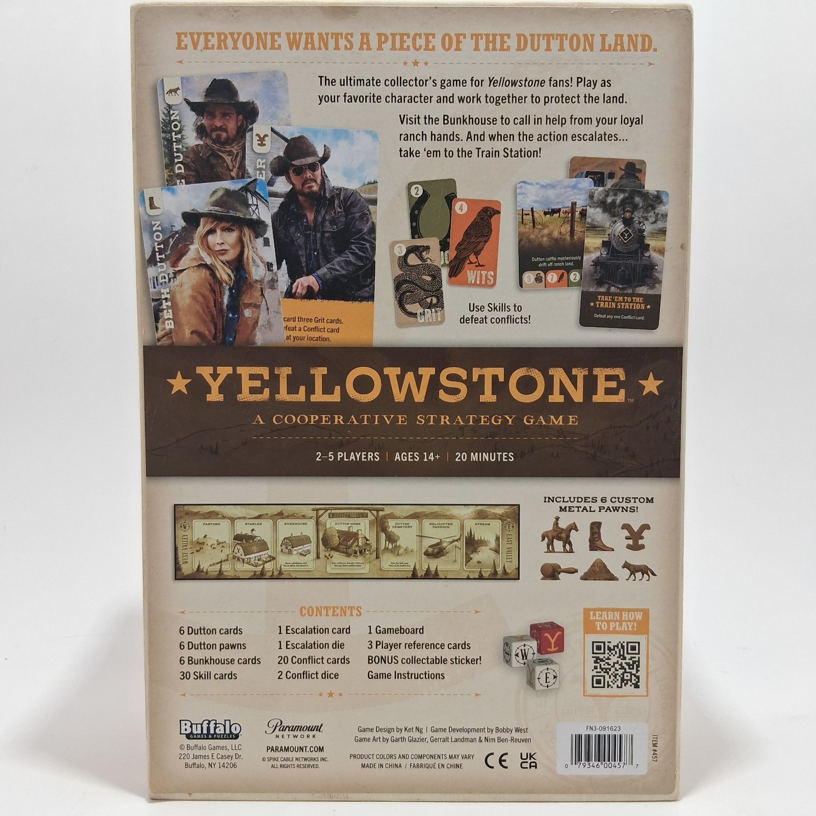 Buffalo Games Yellowstone The Cooperative Board Game for Adults New Open Box