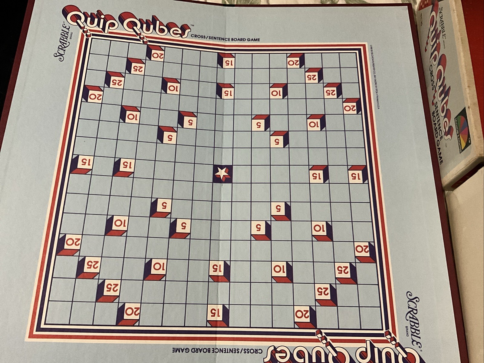 Vtg 1981 Quip Qubes Cross Sentence Dice cube Game Selchow & Righter Complete