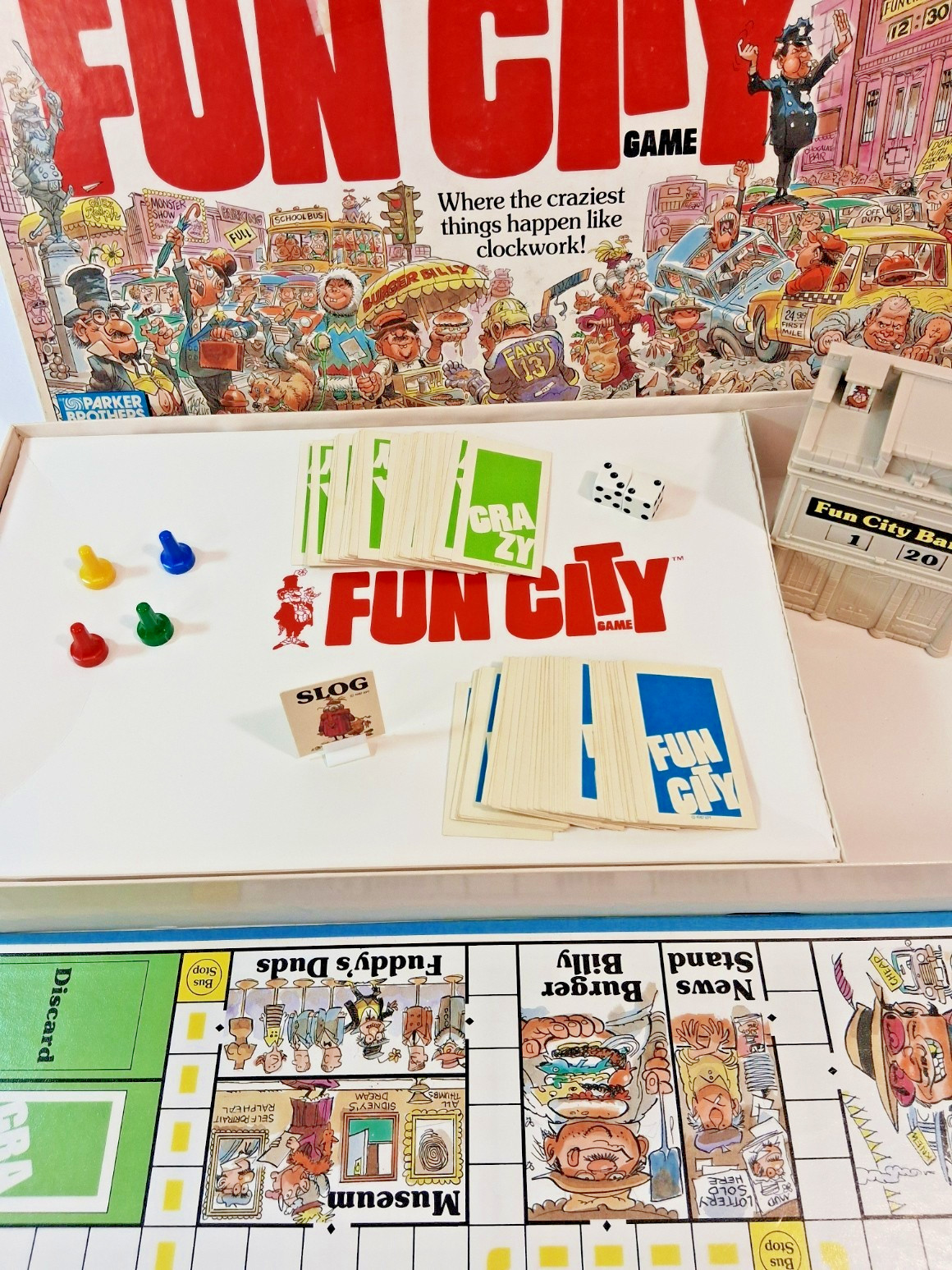 Fun City board game 100% Complete 1987 Parker Brothers vtg