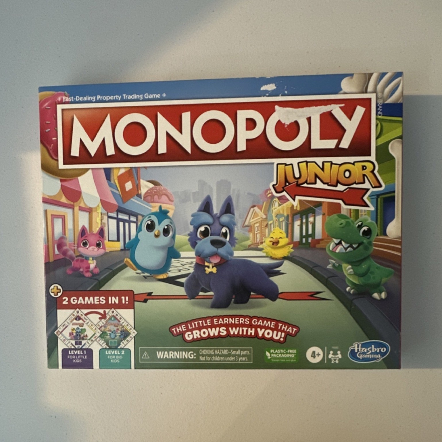 Hasbro Gaming Monopoly Junior Board Game, Finance Theme, Two-sided, 2+ Players,…