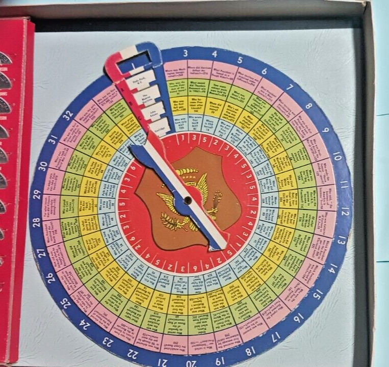 1950 SELCHOW & RIGHTER Co. NEW YORK NY MEET THE PRESIDENTS Quiz Game Complete