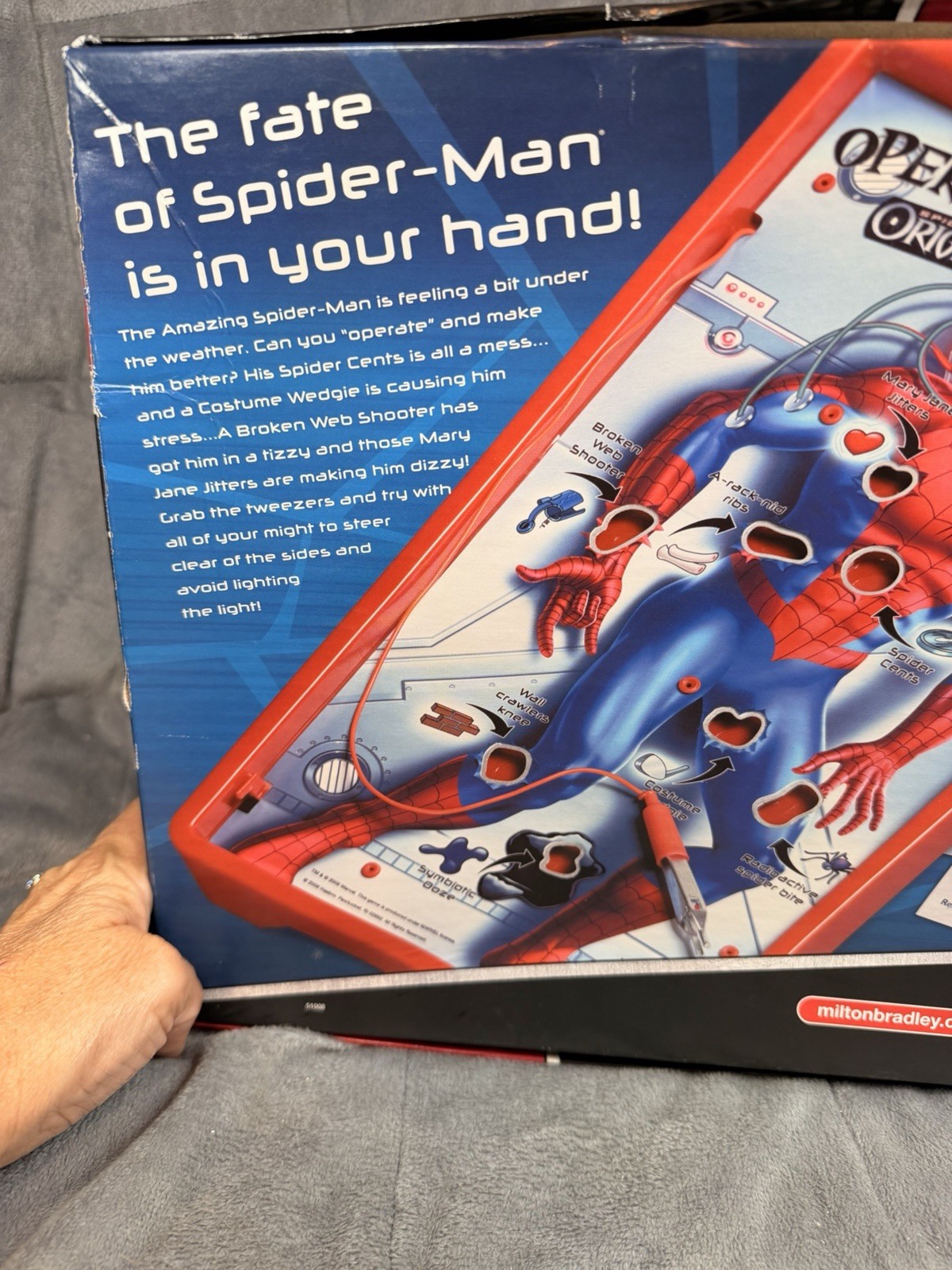 Spider-Man Origins Operation Board Game Marvel Milton Bradley Working.