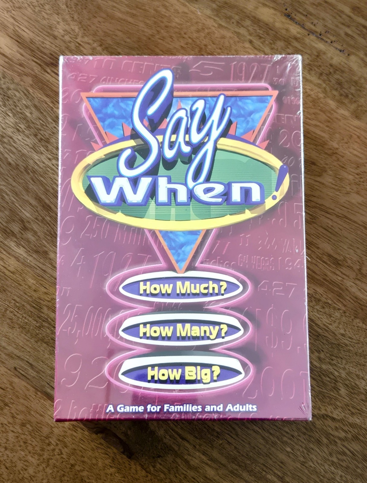 VTG 1998 “Say When! A Game for Families and Adults” – New & Sealed!