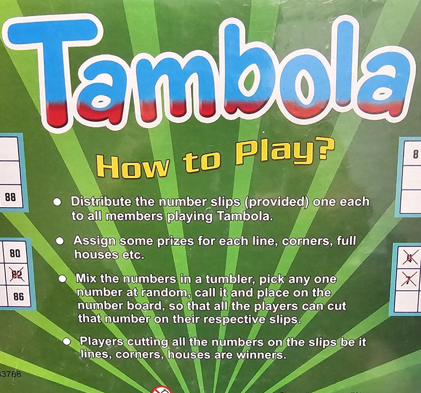 Tambola Board Game For All Ages, 600 Tickets / Factory Sealed
