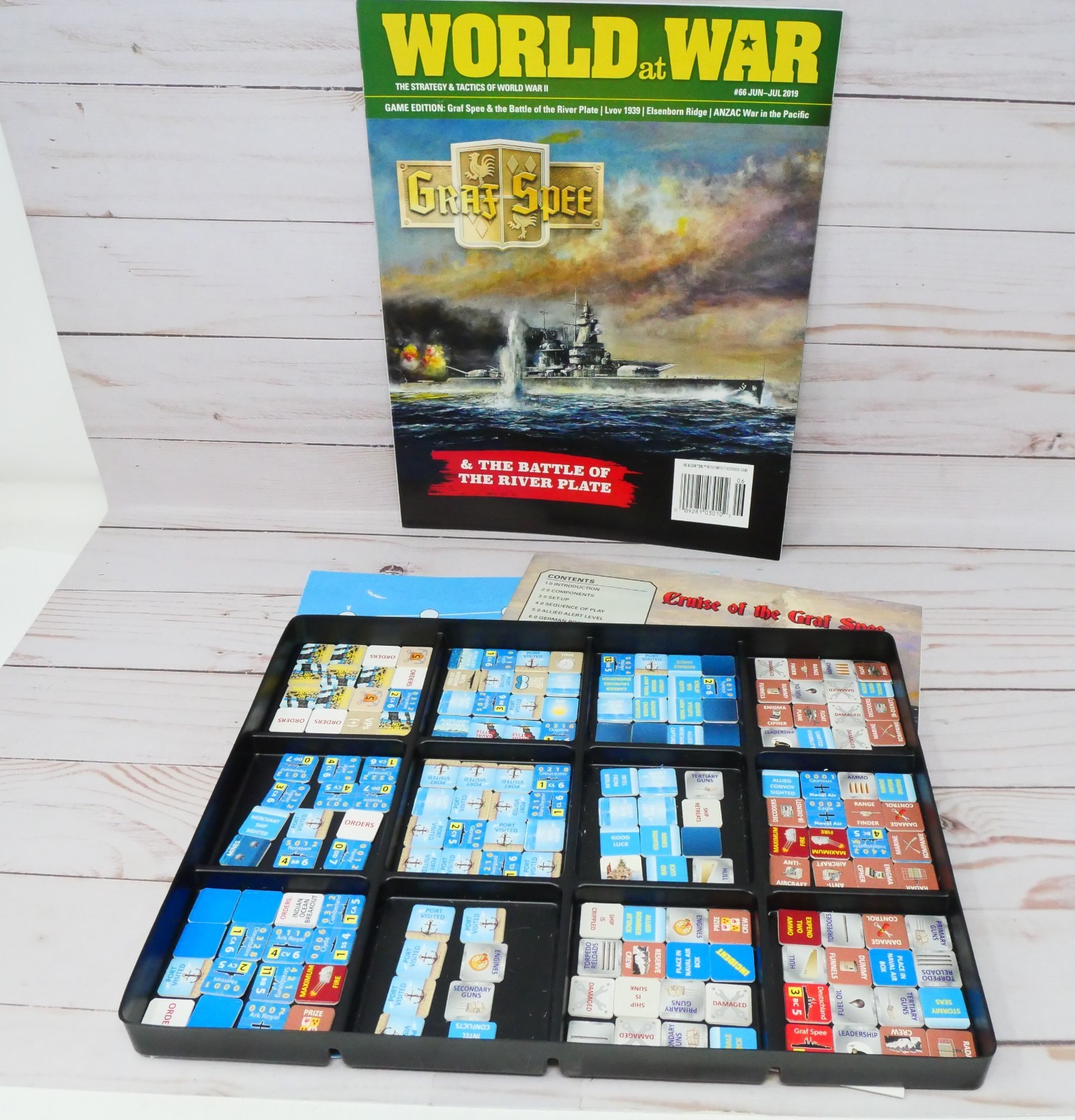 World at War 66, Cruise of the Graf Spee, Solitaire Game, Complete Punched