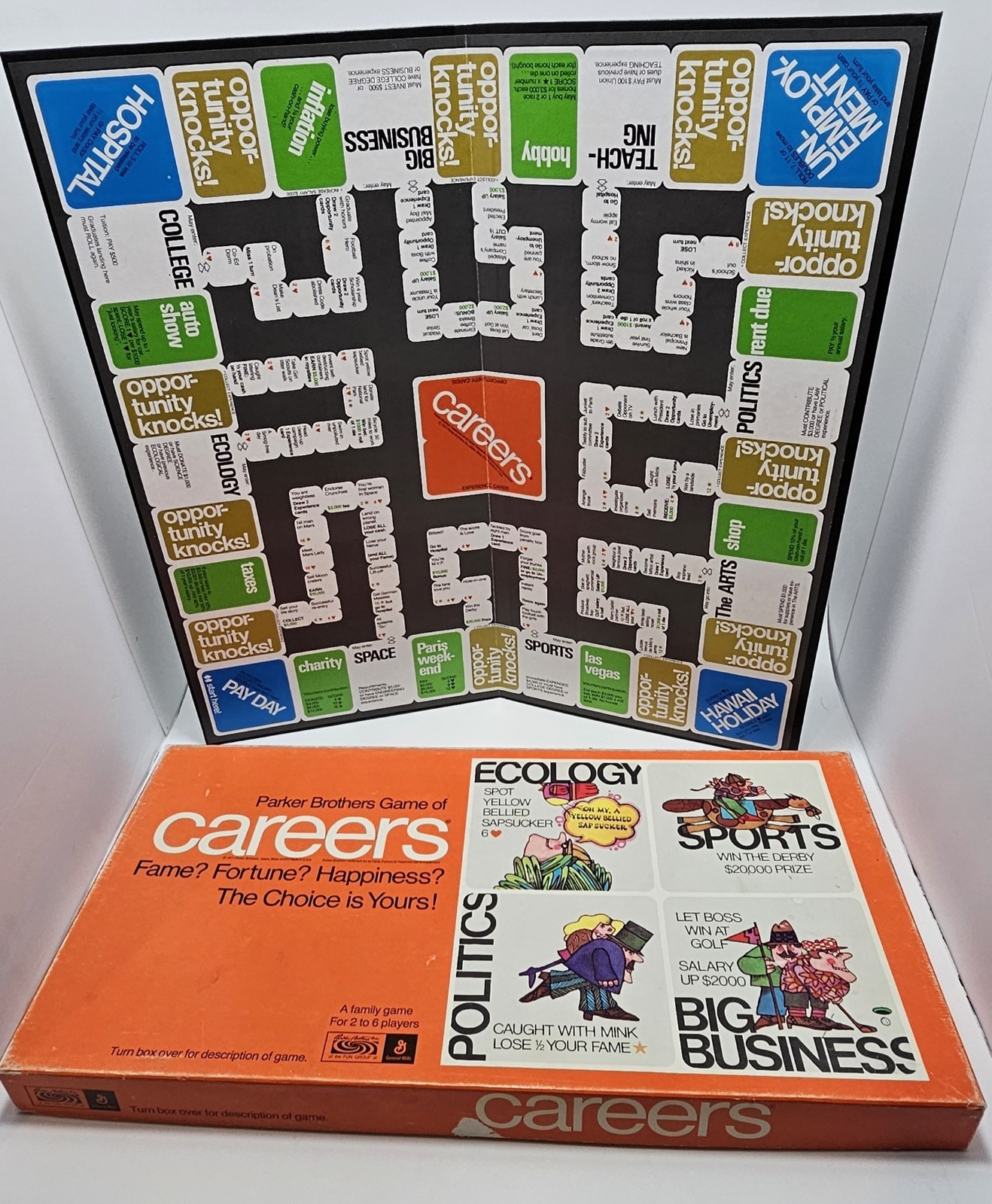 Vintage 1971 Careers Board Game Parker Brothers 100% Complete 1970s Retro Toy