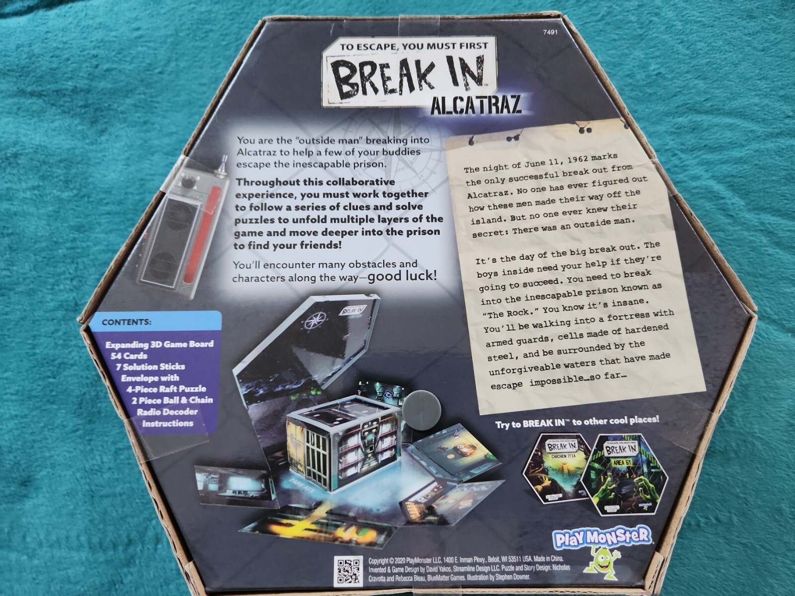 Brand new! Play monster Break In Alcatraz Escape Game 1-6 players 10+